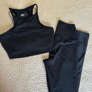 Beach Riot Black Leggings and Top Set